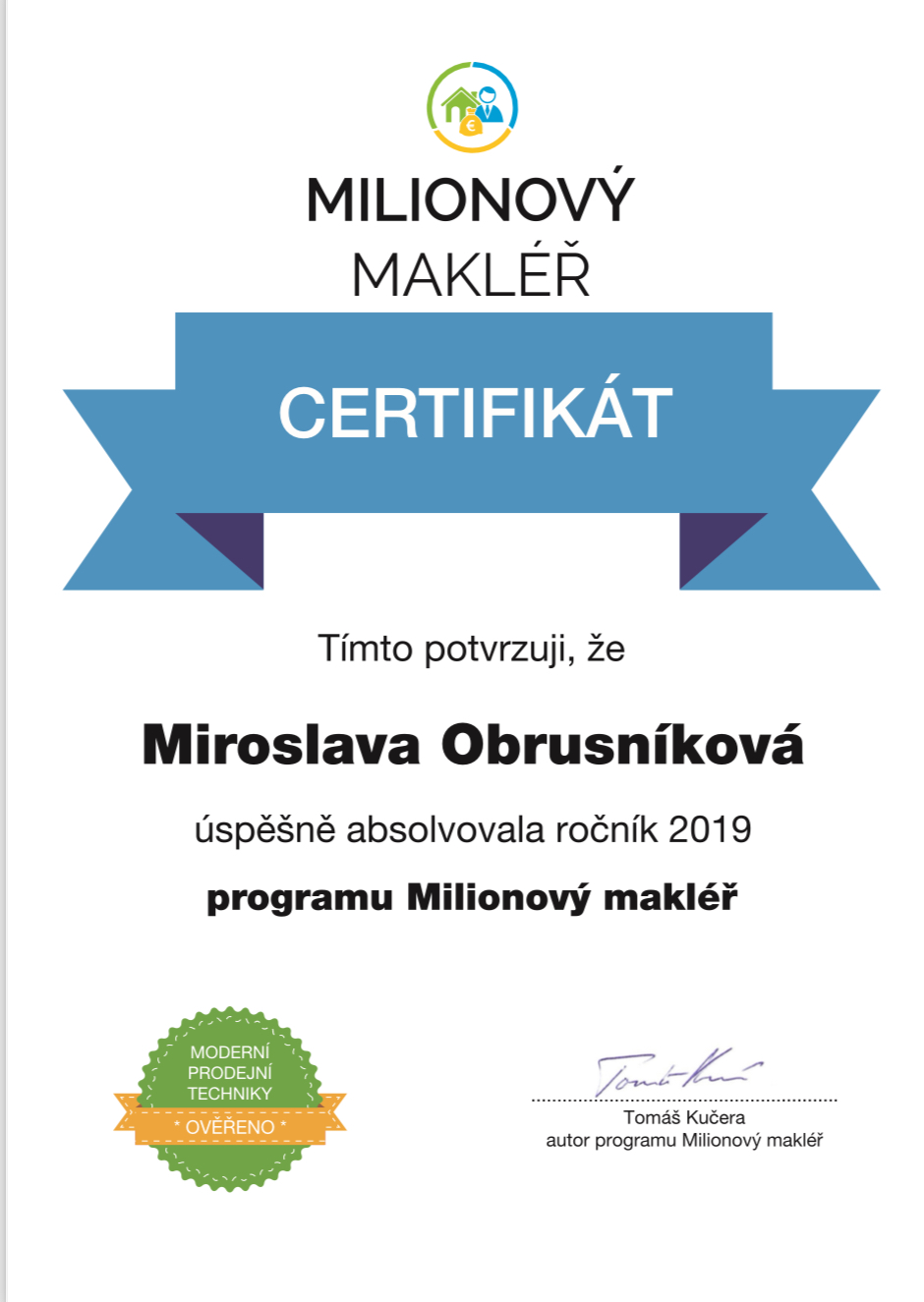 certifikat_milionovy_makler