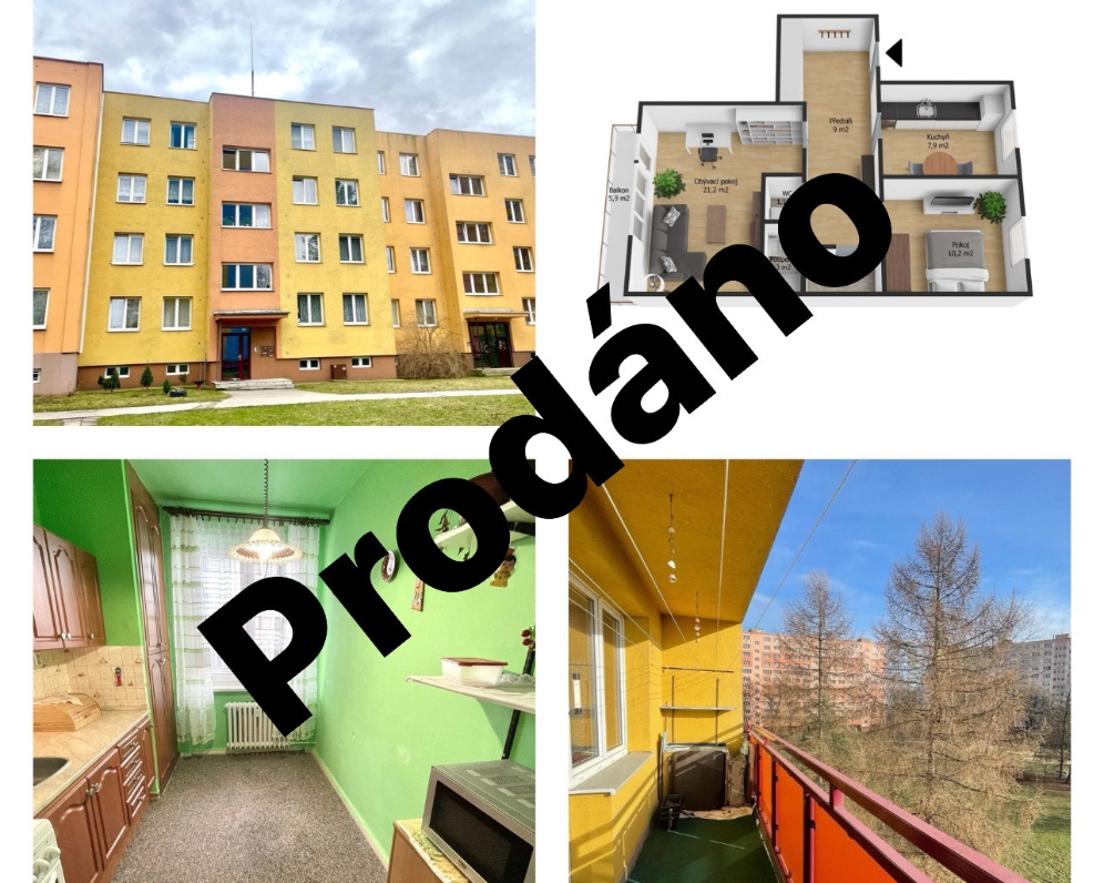 Prodáno, byt 2+1, Ostrava - Hrabůvka, ul. Kašparová